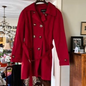 Classy red London Fog coat. XL
